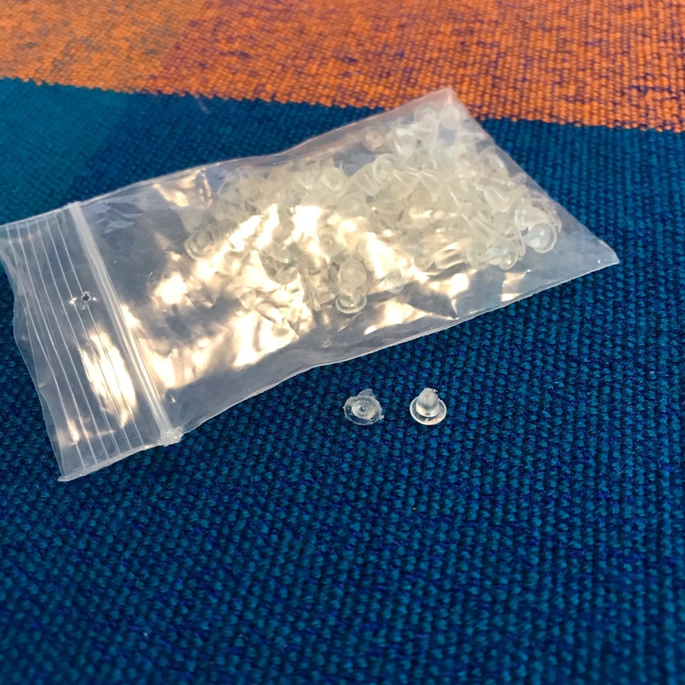 Clear earring backs